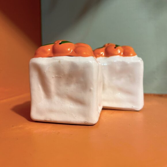 Bag of Oranges Salt & Pepper Shakers | Vintage Fruit Kitchen Decor - Picture 2 of 8